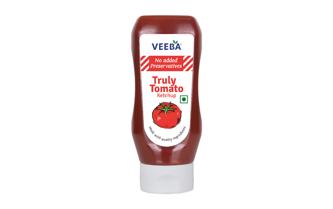 Veeba Truly Tomato Ketchup   Plastic Bottle  360 grams
